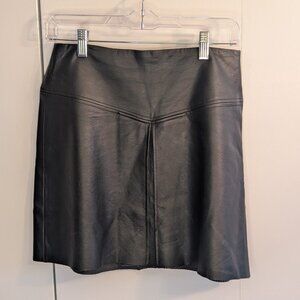 Club Monaco Black Faux Leather Skirt